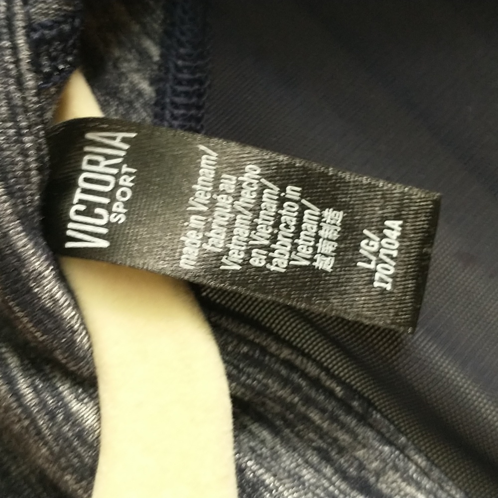 EUC Victoria's Sport Jacket, L, Dk Navy/Grey, Full Zip, Mesh Back, Thumb Holes - Picture 2 of 12